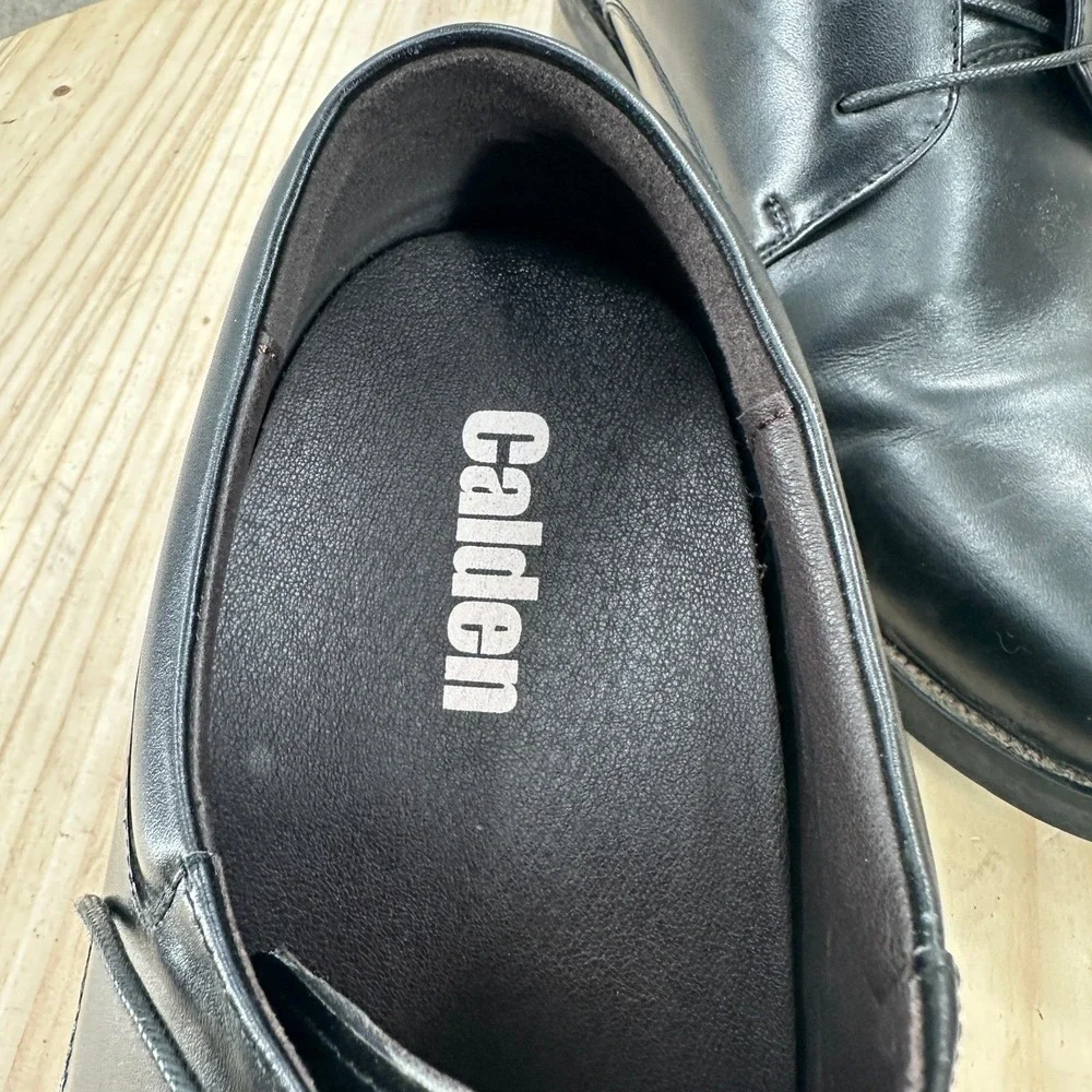 Calden Mens Black Leather Elevator Dress Shoes K3312 US 12 Height Increasing